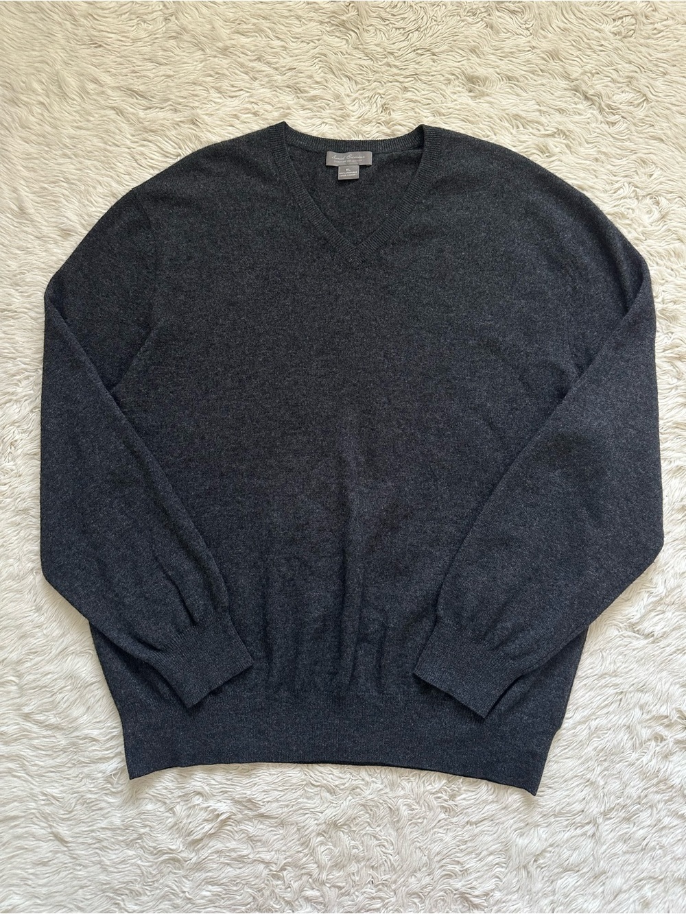 Daniel Cremieux Signature Collection Sweater Men’s 100% Cashmere V-neck Sz XL